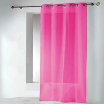 Voilages en Etamine Unie à Oeillets Rose Blush 140x240 cm