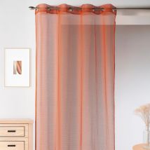 Voilage uni en maille filet Orange 140x260 cm