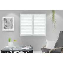 Louis Brise-bise, Polyester, Blanc, par Soleil d'ocre - 45 x 90 cm - Blanc