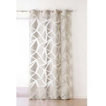 Voilage contemporain géométrique - 140x245 cm - Gris