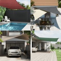 INLIFE Voile de parasol Tissu Oxford carré 3x3 m Blanc