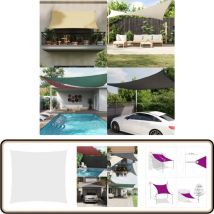 Voile de parasol Tissu Oxford carré 3,6x3,6 m Blanc - Parapluie - Voile Solaire - Parasol Carré - Parasol Blanc - Parasol Jardin