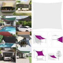 Voile de parasol Tissu Oxford carré 3,6x3,6 m Blanc - Parapluie - Voile Solaire - Parasol Carré - Parasol Blanc - Parasol Jardin - Home & Living