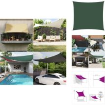 Voile de parasol tissu oxford carré 5x5 m vert foncé - Parapluie - Voile Solaire - Parasol Rectangulaire - Parasol Carré - Protection Solaire