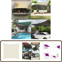 Voile de parasol tissu oxford carré 6x6 m crème - Parapluie - Voile Solaire - Parasol Rectangulaire - Parasol Carré - Protection Solaire