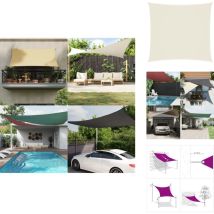 Voile de parasol tissu oxford carré 6x6 m crème - Parapluie - Voile Solaire - Parasol Rectangulaire - Parasol Carré - Protection Solaire