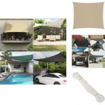 Voile de parasol tissu oxford rectangulaire 2,5x3 m beige - Parapluie - Voile Solaire - Parasol Rectangle - Parasol Beige - Parasol Jardin