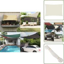 Voile de parasol tissu oxford rectangulaire 2,5x4,5 m crème - Parapluie - Voile Solaire - Parasol Rectangle - Parasol Crème - Parasol Jardin