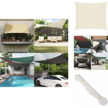 Voile de parasol tissu oxford rectangulaire 2x2,5 m crème - Parapluie - Voile Solaire - Parasol Rectangulaire - Parasol Crème - Parasol Jardin
