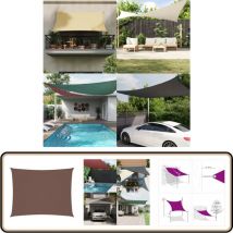Voile de parasol tissu oxford rectangulaire 2x3,5 m marron - Parapluie Exterieur - Voile Solaire - Parasol Rectangle - Parasol Jardin - Parasol