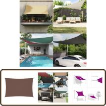 Voile de parasol tissu oxford rectangulaire 3x5 m marron - Parapluie - Voile Solaire - Ombre - Protection Solaire - Jardin