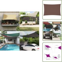 Voile de parasol tissu oxford rectangulaire 3x5 m marron - Parapluie - Voile Solaire - Ombre - Protection Solaire - Jardin