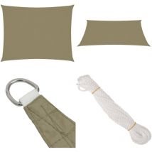 Voile de parasol tissu oxford rectangulaire 6x8 m beige - voile solaire - voiles solaires - Home & Living