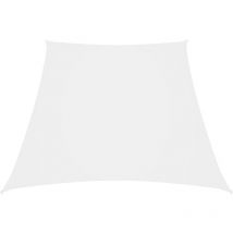 Voile de parasol Tissu Oxford trapèze 2/4x3 m Blanc