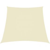 Voile de parasol Tissu Oxford trapèze 2/4x3 m Crème
