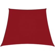 Voile de parasol Tissu Oxford trapèze 2/4x3 m Rouge