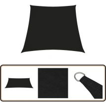 Voile de parasol Tissu Oxford trapèze 3/5x4 m Noir - Parapluie - Voile Solaire - Parasol Extérieur - Protection Solaire - Parasol Rectangulaire