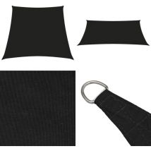 Voile de parasol Tissu Oxford trapèze 3/5x4 m Noir - Parapluie - Voile Solaire - Parasol Extérieur - Protection Solaire - Parasol Rectangulaire