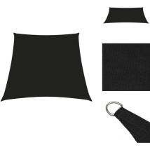 Voile de parasol Tissu Oxford trapèze 3/5x4 m Noir - Parapluie - Voile Solaire - Parasol Extérieur - Protection Solaire - Parasol Rectangulaire