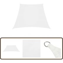 Voile de parasol Tissu Oxford trapèze 4/5x4 m Blanc - Parapluie Exterieur - Voile Solaire - Parasol Rectangulaire - Protection Uv - Parasol Jardin