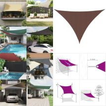 Voile de parasol tissu oxford triangulaire 3,5x3,5x4,9 m marron - Parapluie - Voile Solaire - Parasol Extérieur - Protection Solaire - Abri Solaire