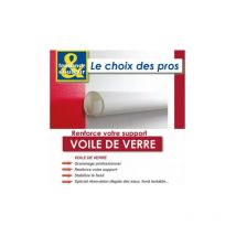 Voile de verre toile 45g rouleau de 25x1m - decoralia