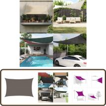 Voile d'ombrage 160 g/m² Anthracite 3,5x5 m pehd - Parasol - Voile D'ombrage - Parasol Rectangulaire - Parasol Extérieur - Parasol Anthracite