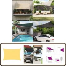 Voile d'ombrage 160 g/m² Beige 3x5 m pehd - Parasol - Voile D'ombrage - Parasol Rectangle - Parasol Beige - Parasol Extérieur