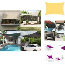 Voile d'ombrage 160 g/m² Beige 3x5 m pehd - Parasol - Voile D'ombrage - Parasol Rectangle - Parasol Beige - Parasol Extérieur