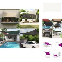 Voile d'ombrage 160 g/m² Blanc 2,5x5 m pehd - Parasol - Voile D'ombrage - Parasol Rectangle - Parasol Blanc - Parasol Extérieur