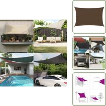 Voile d'ombrage 160 g/m² Marron 2,5x3,5 m pehd - Parasol - Voile D'ombrage - Parasol Rectangulaire - Parasol Brun - Parasol Extérieur