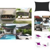 Voile d'ombrage 160 g/m² Noir 2,5x3,5 m pehd - Parasol - Voile D'ombrage - Parasol Rectangle - Parasol Extérieur - Parasol Jardin