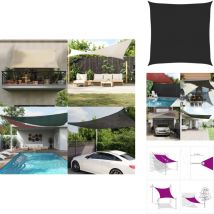 Voile d'ombrage 160 g/m² Noir 5x5 m pehd - Parasol - Voile D'ombrage - Parasol Carré - Parasol Extérieur - Parasol Jardin