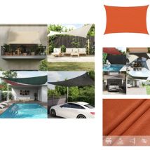 Voile d'ombrage 160 g/m² Orange 2,5x3,5 m pehd - Parasol - Voile D'ombrage - Parasol Rectangle - Parasol Orange - Parasol Extérieur