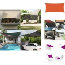 Voile d'ombrage 160 g/m² Orange 2x3,5 m pehd - Parasol - Voile D'ombrage - Parasol Rectangulaire - Parasol Orange - Parasol Extérieur