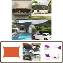 Voile d'ombrage 160 g/m² Orange 3,5x4,5 m pehd - Parasol - Voile D'ombrage - Parasol Rectangle - Parasol Orange - Parasol Extérieur