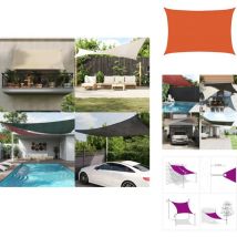 Voile d'ombrage 160 g/m² Orange 3,5x4,5 m pehd - Parasol - Voile D'ombrage - Parasol Rectangle - Parasol Orange - Parasol Extérieur