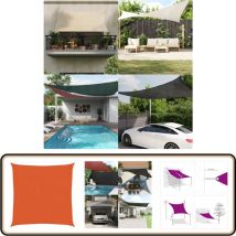 Voile d'ombrage 160 g/m² Orange 3,6x3,6 m pehd - Parasol - Voile D'ombrage - Parasol Carré - Parasol Orange - Parasol Extérieur