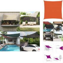 Voile d'ombrage 160 g/m² Orange 3x3 m pehd - Parasol - Voile D'ombrage - Parasol Carré - Parasol Orange - Parasol Extérieur