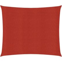 Voile d'ombrage 160 g/m² rouge 5 x 5 m pehd