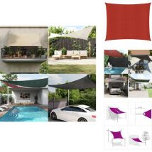 Voile d'ombrage 160 g/m² Rouge 5x5 m pehd - Parasol - Voile D'ombrage - Parasol Carré - Parasol Rouge - Parasol Extérieur