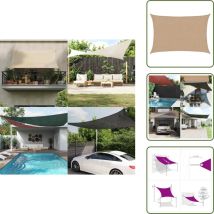 Voile d'ombrage 160 g/m² Taupe 2x3 m pehd - Parasol - Voile D'ombrage - Parasol Rectangle - Parasol Taupe - Parasol Extérieur