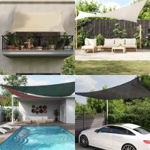 Voile d'ombrage 160 g/m² Taupe 4x4x4 m pehd
