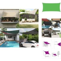 Voile d'ombrage 160 g/m² Vert clair 4x7 m pehd - Parasol - Voile D'ombrage - Parasol Vert - Parasol Rectangle - Parasol Extérieur