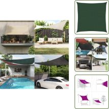 Voile d'ombrage 160 g/m² Vert foncé 2,5x2,5 m pehd - Parasol - Voile D'ombrage - Parasol Carré - Parasol Vert - Parasol Extérieur