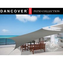 Dancover - Voile d'ombrage 5x5m, Carré, Anthracite