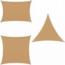 Voile d'ombrage detex tissu Oxford ou pehd Auvent Jardin 3x3 4x4 5x5 2x4 3x4 m Sable, Dreieck 5x5x5m (de)