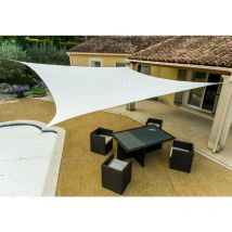Werka Pro - Voile d'ombrage blanche rectangulaire 4 x 5 m