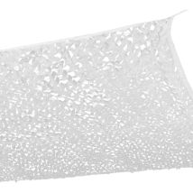 Voile d'ombrage carré design ombrière camouflage 4x4 m blanc