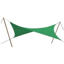 Voile d'ombrage carre'e e'toiles 5x5 m en nylon vert 180 g/m2